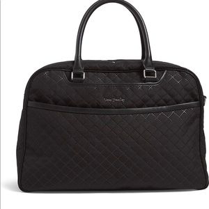 BLACK Vera Bradley Weekender Bag Luggage Personal Item Carry On  Trolley Sleeve